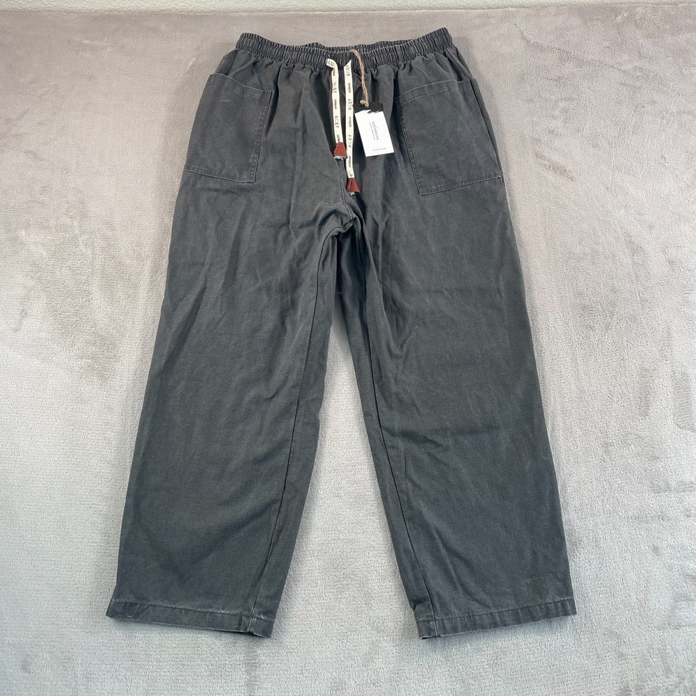 Kidoriman Pokku Relaxed Loose Fit Pants Men 5XL 32x27 Green Soft Denim NWT $100